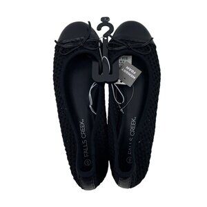 Falls Creek Brenna Womens Size 9M Black Flats w/Memory Foam